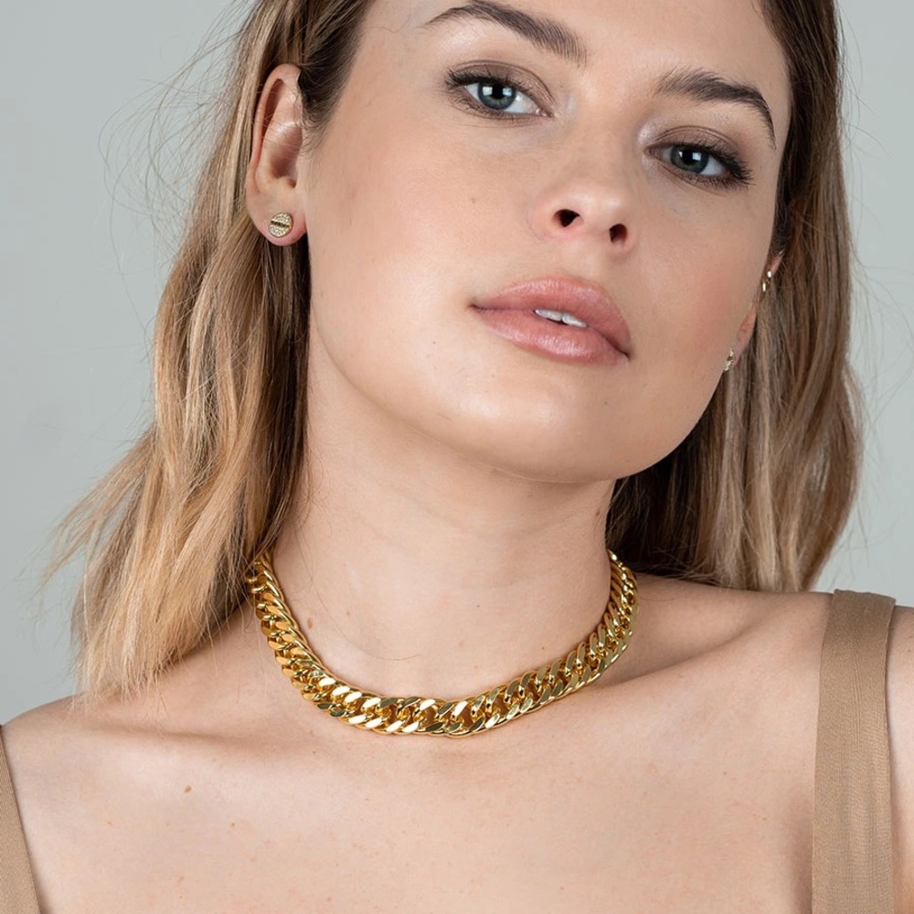 NWT Uncommon James Gold Link Necklace with Dust Bag and Gift Box MSRP $72